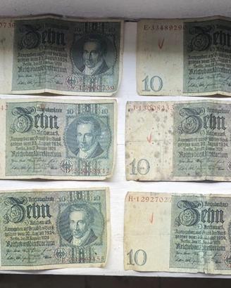 Banconota - Tehn Reichsmark - Reichsbanknote - 10