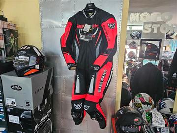 tuta berik one piece racing suit black white red