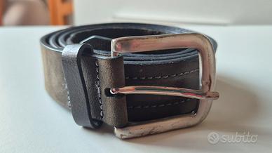 Cintura Calvin Klein CK originale in pelle tortora