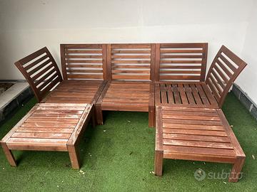 Divanetto da esterno in legno