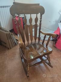 sedia a dondolo vintage 