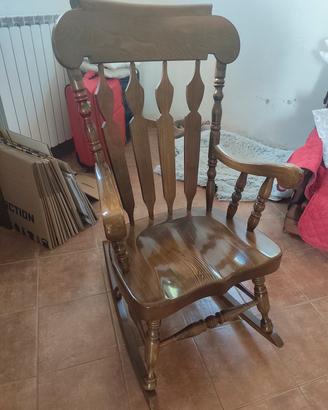 sedia a dondolo vintage 