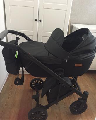 Trio anex in pelle nera, super accessoriato