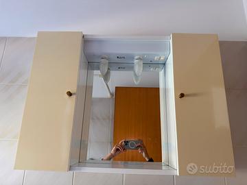 Mobile bagno con specchio e illuminazione 2 ante