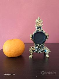 Orologio da tavolo barocco simil oro/nero quartz