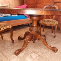 tavolo in radica con 4sedie