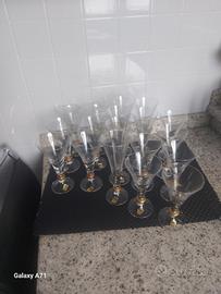 set bicchieri in cristallo 