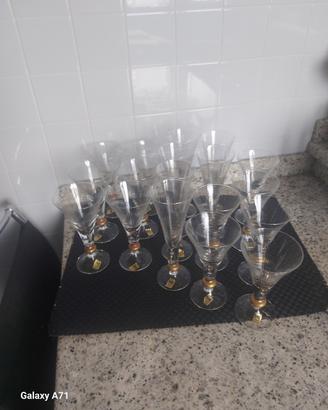set bicchieri in cristallo 