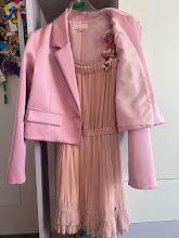 Vestito rosa con Blazer corto