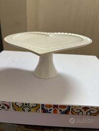 alzatina ceramica bianca