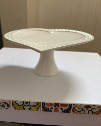 alzatina ceramica bianca