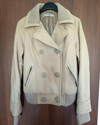 Giacca corta doppio  Bershka scamo beige tagliaS