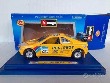MODELLO AUTO PEUGEOT 405 RAID CON BASETTA BURAGO