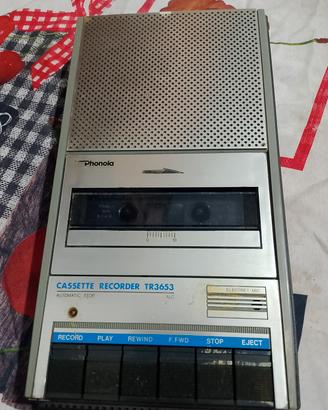 Registratore cassette mangianastri Phonola '70