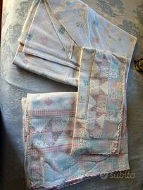 2 Parure singole lenzuola di flanella usata