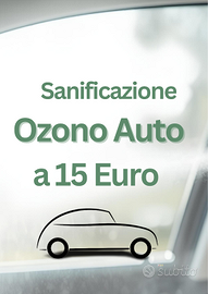 sanificazione per auto ozono auto