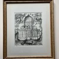 Franco Gentilini Cattedrale Litografia firmata