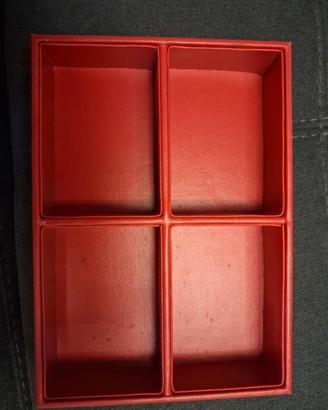 Svuota tasche a 4 scomparti rosso
