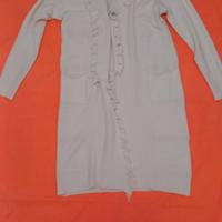  Cardigan panna lungo