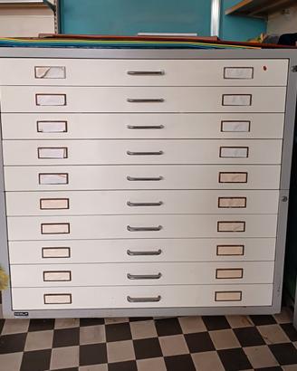 Cassettiera portadisegni metallo 10 cassetti