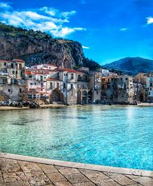 Villa Cefalù giardino grande spiaggia