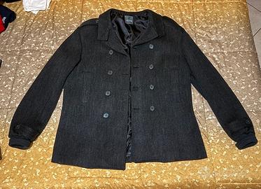 Giubbino Giacca Lana Giaccone Uomo Elegante Trench