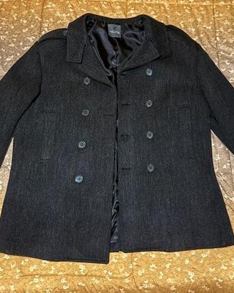 Giubbino Giacca Lana Giaccone Uomo Elegante Trench