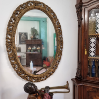 Grande specchio stile barocco in gesso