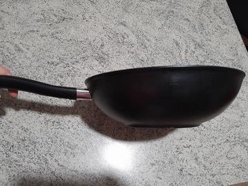 Padella Wok antiaderente Ernesto acciaio al carbon