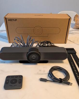 Webcam Logitech Meetup con supporto TV