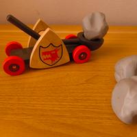 Catapulta giocattolo in legno