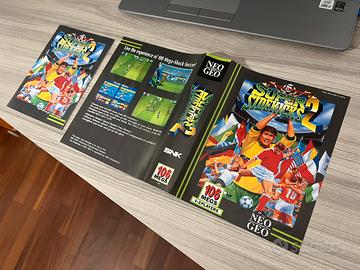 Neo geo AES Super sidekicks 2 manuale e inserto