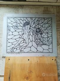 Stampa artistica surreale riproduzione su pannello
