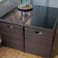 Tavolo in rattan da balcone o giardino 8 posti