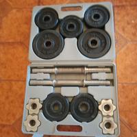 weider jdb 20 2 x 10 kg black dumbbell set