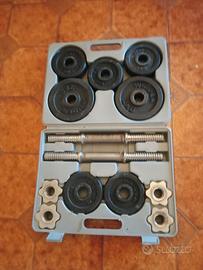 weider jdb 20 2 x 10 kg black dumbbell set