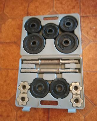 weider jdb 20 2 x 10 kg black dumbbell set