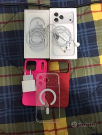 Scatola iphone 17 pro max silver + accessori