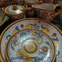 Servizio ceramica Deruta originale-dipinto a mano