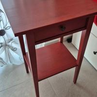 comodino hemnes ikea rosso