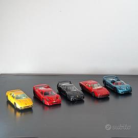 5 Modellini Ferrari Bburago Vintage 1:43 Made in I