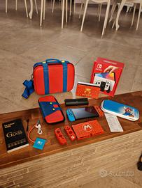 nintendo switch oled con accessori