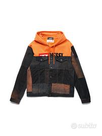 felpa con partr in jeans 