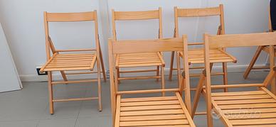 Sedie in legno pieghevoli