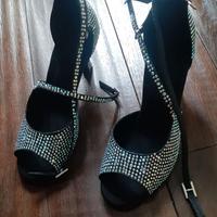 Scarpe da ballo,salsa ecc n. 39 tacco 7,5cm