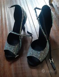 Scarpe da ballo,salsa ecc n. 39 tacco 7,5cm