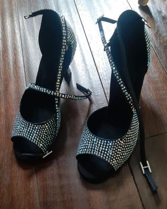 Scarpe da ballo,salsa ecc n. 39 tacco 7,5cm