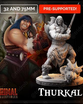 Thurak Barbaro miniatura per DND wargames GDR