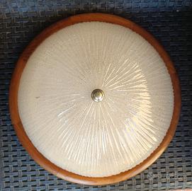 Plafoniera vetro di murano legno 41 cm