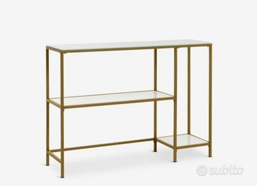 Consolle Moderna in Metallo Dorato